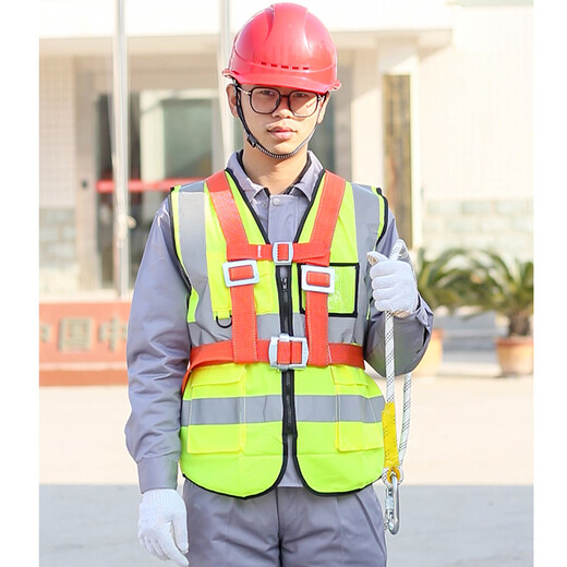 Xinbailong anti-fall safety belt, high-altitude work rope, air-conditioning, outdoor construction, double-back 3-meter large hook BL-Z63