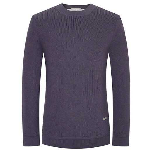 Angel Bird Cardigan Men's Autumn Men's Fashion Business Casual Long Sleeve Round Neck Cardigan Sweater Top Youth Dark Flower Purple L -48(175/96)