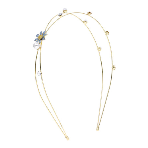 Cercoo Cercoo/Cercoo Daisy Qinghuan Series Headband French Rhinestone Pearl Hairpin Female Temperament Super Fairy Headband Women Blue