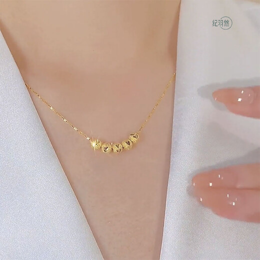 Ji Yuyou transfer bead necklace women's new trendy light luxury gift Internet celebrity temperament versatile niche design clavicle chain necklace gold necklace