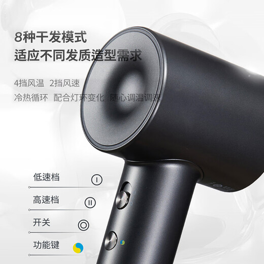 Xiaoshi 110,000 RPM high-speed hair dryer household hair dryer high concentration negative ion hair care high wind speed drying noise reduction brushless hair dryer gift for girlfriend/family A18-GY