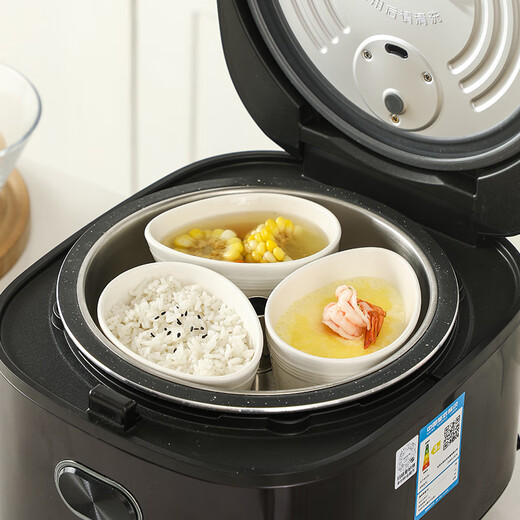 Muziqiu ceramic steaming bowl with lid, baby stew pot, small steaming cup, water-proof steamed egg, steamed rice, stewed egg, steamed egg custard special bowl, egg-shaped high-temperature ceramic bowl*3+porcelain lid*3