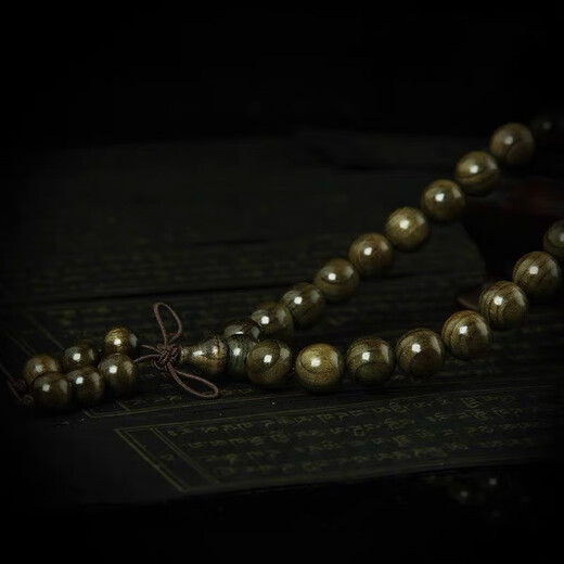 梵心阁四川阴沉木金丝楠8mm手串佛珠沉香级水波乌木108本命臻品送 8mm108颗