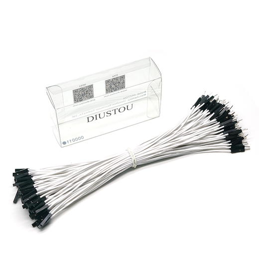 Throwing stones 1P rehearsal DuPont wire 26AWG silicone insulated wire High temperature resistant electronic wire Experimental supplies 100 wires in a bundle 20cm wire length 100 wires/item White 20cm female to female
