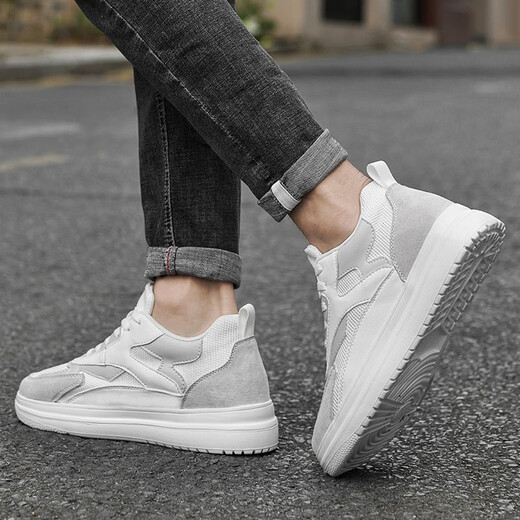 Liangxu summer height increasing men's shoes 10cm Korean style trendy sports invisible men's height increasing shoes 8cm white men's height increasing sneakers white 6cm 40