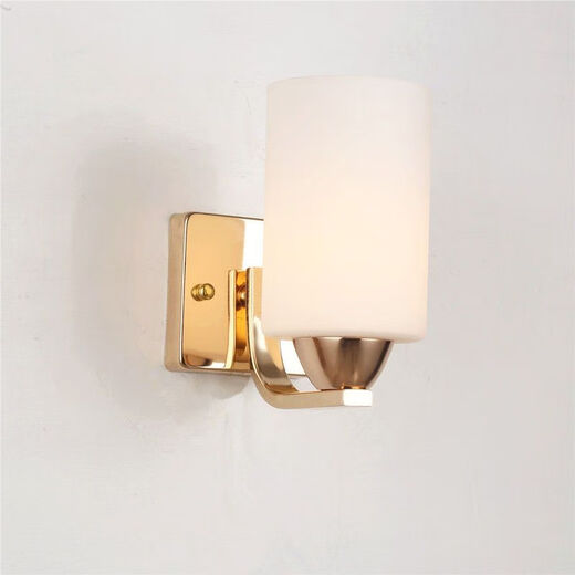 Yaotian Simple Modern Fashion Creative Bedside Glass Wall Lamp with Switch Living Room Lamp Bedroom Lamp Aisle Lamp Indoor Wall Lamp Chrome Double-ended Pull Switch E27*12 Watt LED White Light Bulb