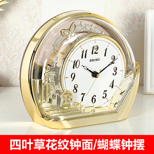 SEIKO Japanese Seiko European-style living room bedroom clock pendulum decoration modern simple home pendulum clock desk clock QXN232 QXN232G/