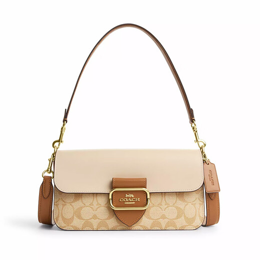 COACH Brand Direct Supply Women's MORGAN Medium Portable Underarm Bag Color Matching CR332 New Year's Gift