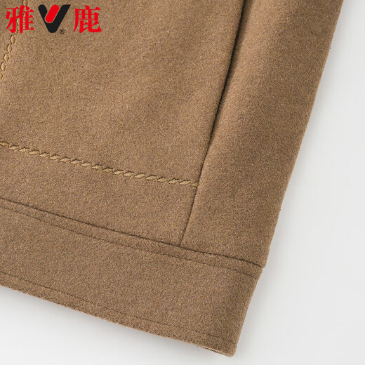 Yalu woolen woolen jacket men's short autumn and winter fashion casual lapel plus cotton woolen jacket men's tops men's clothing