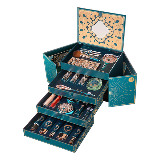 YOULI YOULA New Year's gift for girlfriend, wife, lipstick gift box, cosmetics complete set, practical birthday gift, Huangyan Fengyun beauty and skin care set, 22-piece set