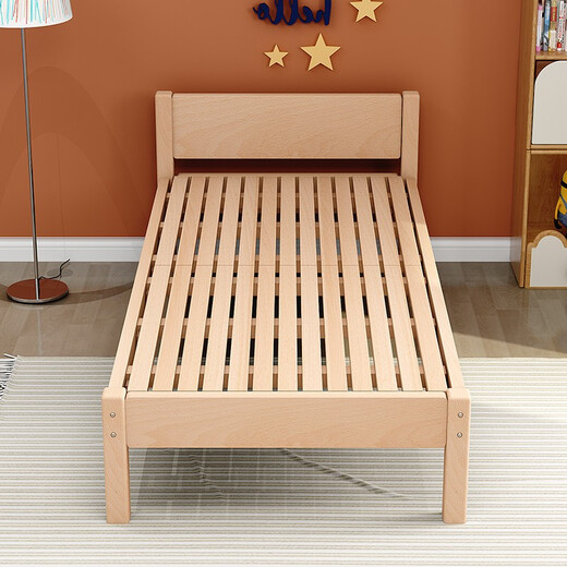 Juelebang children's bed beech single bed crib splicing bed solid wood bed small apartment splicing large bed single bed 1000mm*2000mm