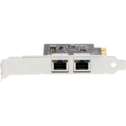 PERCKO 瑞昱RTL8125b双网卡PCIeX1 2.5G双口网卡2500M千兆网卡PXE无盘启动汇聚网络适配器兼容四口网卡