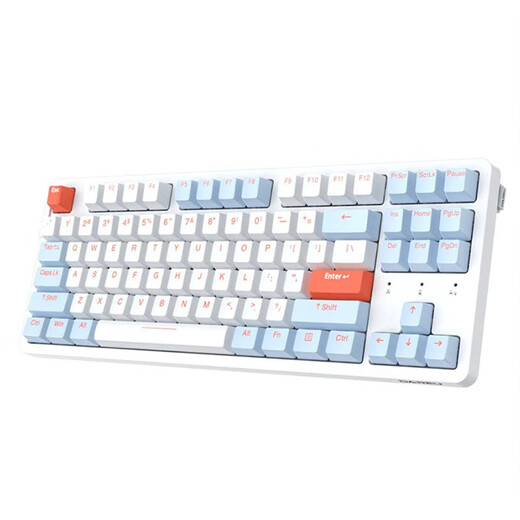 DAREU A87 PRO three-mode hot-swappable 87-key RGB backlight rechargeable mechanical gaming keyboard light pink