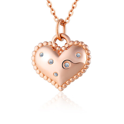 Chiba Jewelry 18K gold diamond pendant for women, simple loving fashion, versatile, light luxury, birthday gift for girlfriend