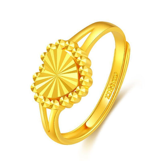 Vatican-made old Phoenix gold store style gold-plated 999 pure silver gold-wrapped women's ring love fashion versatile Chinese Valentine's Day ring love ring gold 9999 live style 0.09g