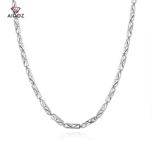 Aido Diamond pt950 platinum necklace men's fine platinum three-dimensional bamboo chain fashion plain chain deposit customization Specifications contact customer service