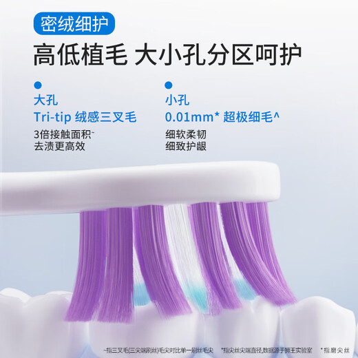 Lion Fine Tooth Cleaning Toothbrush, 2 Thousand-Bristles Soft Bristles, Fine-Bristled Interdental Brush, Cleaning Toothbrush for Adults