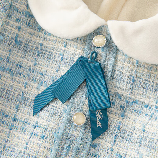 David Bella children's dress autumn and winter girls small fragrant skirt baby plus velvet princess dress winter