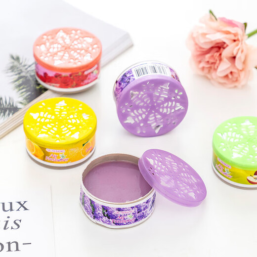 Car household deodorant air freshener electric car car aromatherapy long-lasting fragrance solid freshener balm random flavor 3 bottles 63g