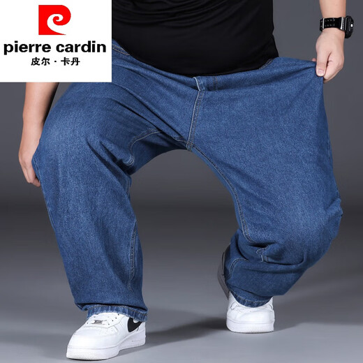 Pierre Cardin extra-large jeans men's spring and autumn style plus fat and enlarged sports men's trousers loose straight fat men's trousers light blue 9904 style 34 waist 2 feet 7150-160 Jin Jin is equal to 0.5 kg