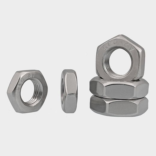 
Bing Neng 304/316 stainless steel GB6173UNF/UNC American hexagonal fine teeth thin nuts in the UK coarse teeth nuts 7/16-20 [10 pieces] 304