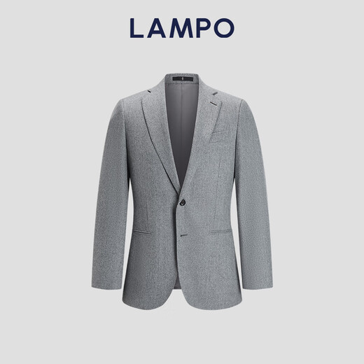 Blue Leopard (LAMPO) Wool Autumn and Winter Suit Men's All-Wool Flannel Dark Gray Suit Top Premium Light Gray 48 (170/96) C