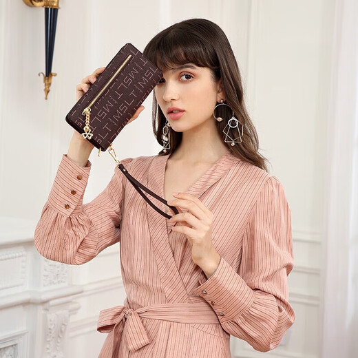 MashaLanti (MashaLanti) women's wallet 2025 new long wallet women's light luxury clutch bag card bag two-in-one birthday gift for girlfriend