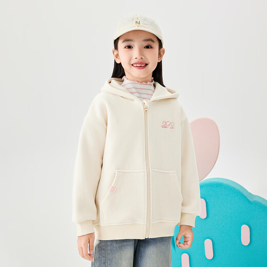 INMAN children's clothing girls double-sided Austrian velvet warm jacket 25 autumn and winter new children's anti-static hooded top apricot 140