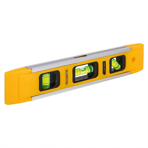 Deli level high-precision small with strong magnetic mini flat level aluminum alloy ruler balance measurement level torpedo level 230mm DL290230