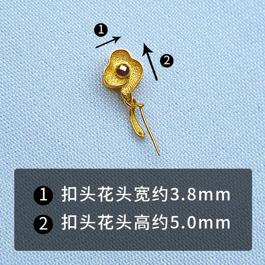 Mengpao 18K gold buckle head dot Xiangyun jade buckle retro style jade buckle K gold gold pendant buckle necklace pendant buckle 18k gold yellow oblique needle