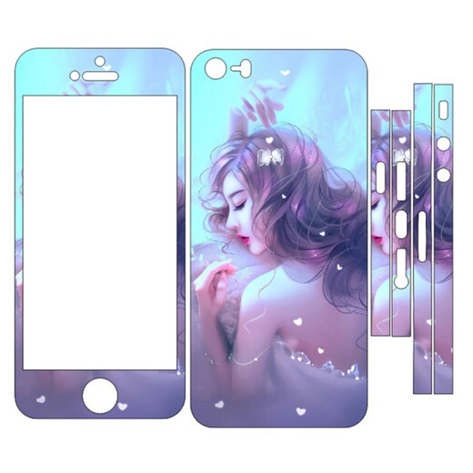准岸适用苹果5s手机钢化彩膜iPhoneSE后壳贴纸i5来图定制全身卡通贴纸 苹果5/5S/SE钢SF-13798 iphone 其他型号