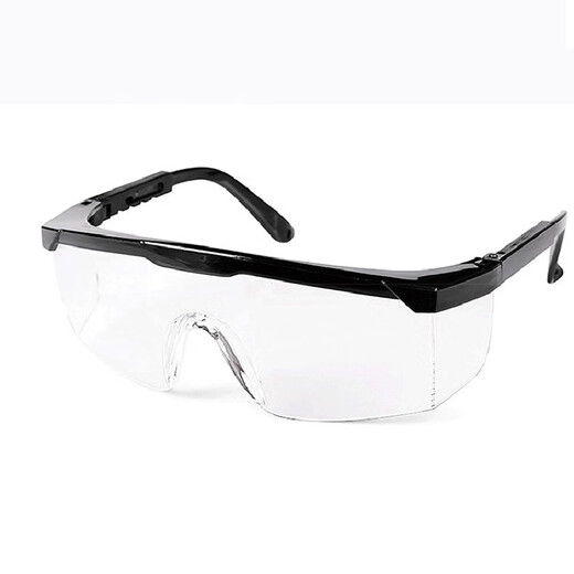 Merio protective glasses, sandproof and anti-fog goggles, adjustable temples, black, dust-proof and anti-fog