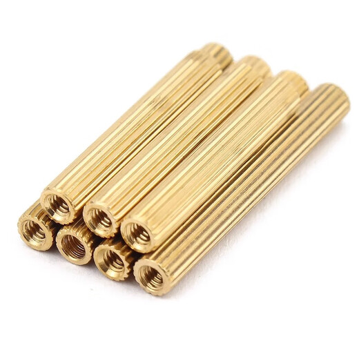 Jinchao round double-pass copper column single-head knurled stud isolation column spacer support column security surveillance camera screw column M2*40+4 (10 pieces) single head