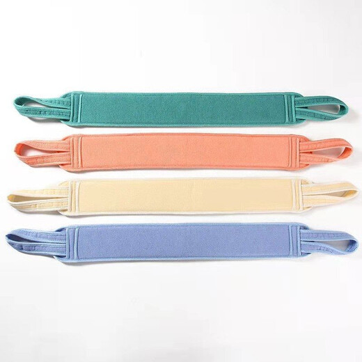 3-piece set of bath towels, coarse sand, double-sided pull back strips, strong mud rub gloves to remove dead skin and rub back, adult men and women's bath flower balls and bath artifact, deep sea green, back pull strips + bath towel + bath flower balls