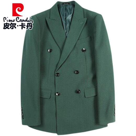 
Pier Cardin double-breasted casual blazer men's slim-fitting trend British style men's single-western high-end professional suit top X829 suit jacket black 3XL