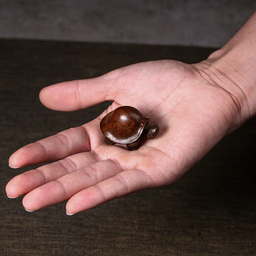 KAZUNORI Handmade Retro Turtle Copper Tea Pet Ornaments Creative Boutique Can Raise Solid Cover Zen Tea Play Tea Treasure Turtle Tea Pet