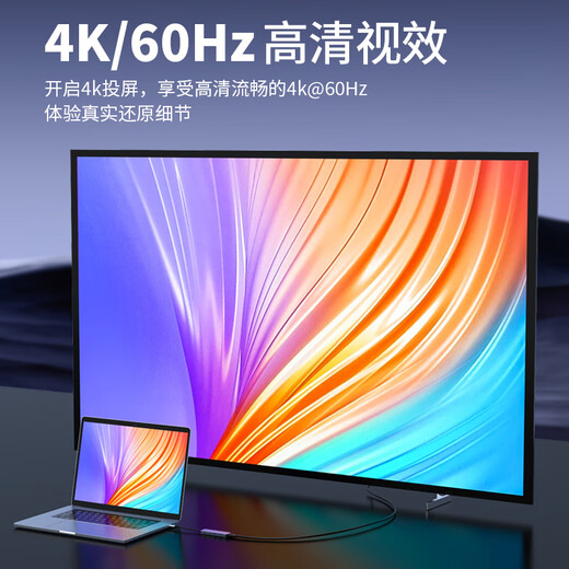 Philips Type-C docking station USB-C to HDMI cable docking station splitter 4K60Hz Apple computer converter suitable for MacBook Huawei iPad Pro Xiaomi notebook