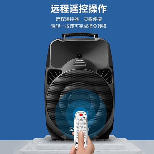 Xianke Audio Outdoor Square Dance High Volume Super Large Trolley Bluetooth Speaker Portable Subwoofer Handheld Speaker with Microphone Store Stall Speaker Collection A90 A89 Dual Microphone + 12-inch Subwoofer