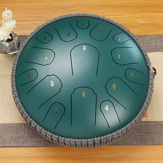 Yasisid Ethereal Drum 15 Tone 14 Inch Adult Professional Beginner Steel Tongue Drummer Drum Drum Gift Percussion Instrument Malachite