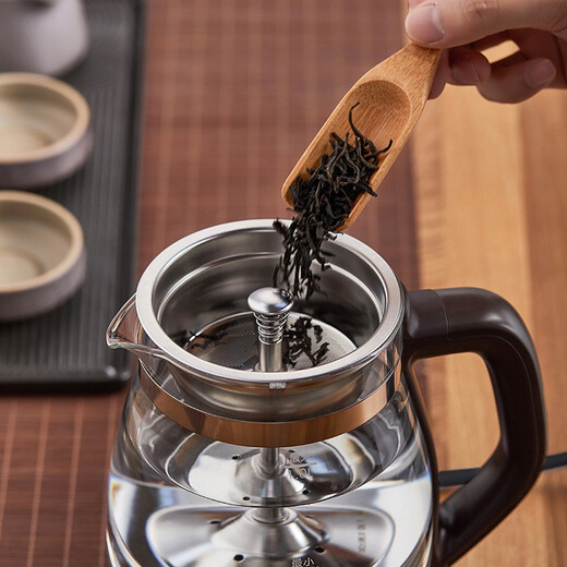 Bear Tea Maker Health Kettle Steam Spray Glass Thickened Black Tea Maker Tea Kettle Small Mini Office Tea Steamer Fully Automatic Tea Stove Electric Kettle ZCQ-A10X1 Basic Edition 1L