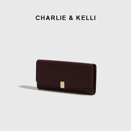 CHARLIE&KELLI brand CK light luxury bag women's bag card bag women's long wallet simple multi-card slot clutch black