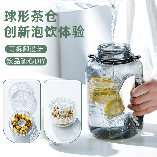 Fuguang tons cup bucket large capacity plastic cup water cup Tritan scale straw sports outdoor kettle cup 1700ML