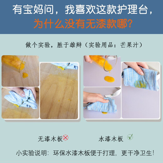 Tianjiao Beibei European solid wood baby changing table multi-functional crib bb bath changing table baby touching table white dark heightened white partition is not solid wood