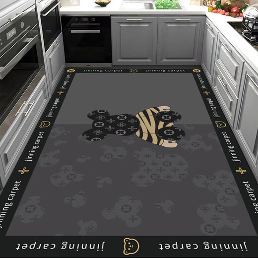 Dongyunlu 2024 new kitchen floor mat silicone bottom kitchen special floor mat absorbs water, oil, and non-slip No. 13 60*90 cm