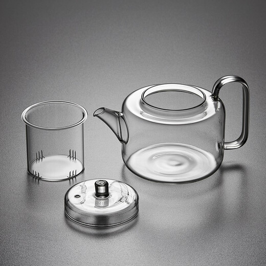 Green Changming Glass Teapot Tea Maker résistant à la chaleur Théière en verre épaissie grande taille 1050 ml