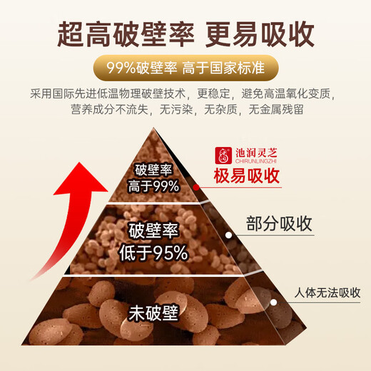 Chirun [mayor cantidad de efecto] Changbai Shantou Dao Break Wall Wall Ganoderma Lucidum Spore Powder mejora la inmunidad rica en aceite de esporas 1G*30 paquetes/caja [2 piezas se recomienda comenzar]