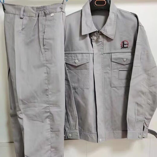 Zhongfanzhi Spring Autumn and Summer Work Clothing Workwear Labor Protection Wear-Resistant Pants Men's and Women's Suits Construction Site Jackets Sinopec Reflective Petrochemical Gray+ Suit M 165