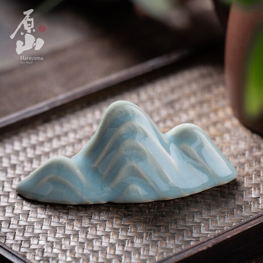 Yuanshan intangible cultural heritage Ru kiln Ru porcelain tea pet ornaments Xiaoshan handle ornaments