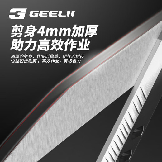 GeeLii garden scissors, gardening lawn scissors, hedge scissors, fruit tree greening, hedge pruning scissors 75040