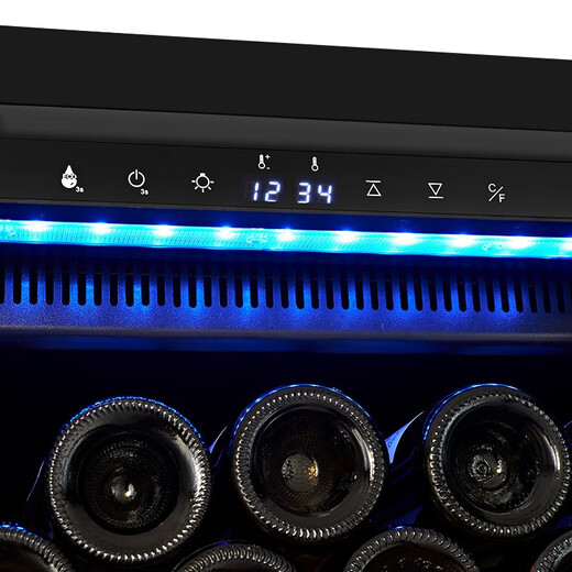 Jointtek frequency conversion constant temperature embedded wine cabinet constant temperature and humidity air-cooled frost-free compressor wine cabinet home living room refrigerator cabinet vertical tea preservation cabinet 1.79m frequency conversion / first-level energy efficiency / single temperature / black 325L